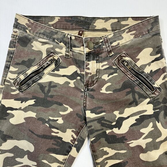 Kut from the Kloth Size 4 Camo Moto Pants Women Mia Toothpick Ankle Skinny Jeans - Picture 7 of 12